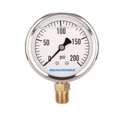 [SE-P1643] MANOMETRO  0-200psi C/ GLICERINA 