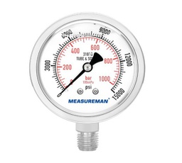 [SE-P1639] MANOMETRO  0-15.000psi C/ GLICERINA 